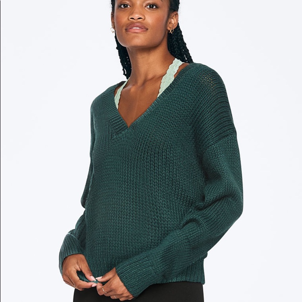 PINK Reversible V-Neck Sweater - Picture 2 of 5